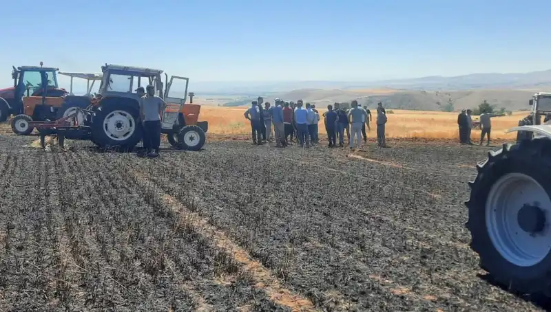 Yozgat’ta 100 Dönümlük Tarım Arazisi Yangında Kül Oldu