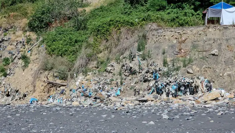 Kozlu Sahil'de Eşine Az Rastlanır Çöp Yığını Ortaya Çıktı