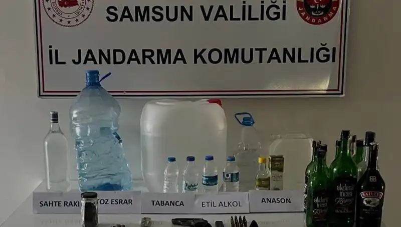 Samsun'da Dev Sahte İçki Operasyonu: Litrelerce İmalat Ele Geçirildi